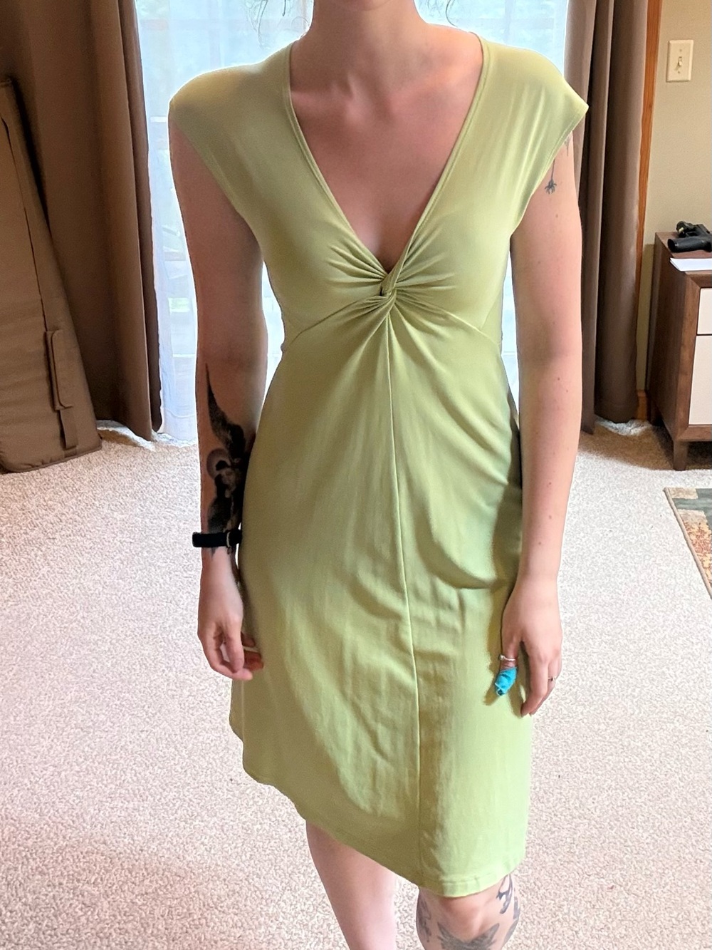 Patagonia Cap Sleeve Dress in Light Green